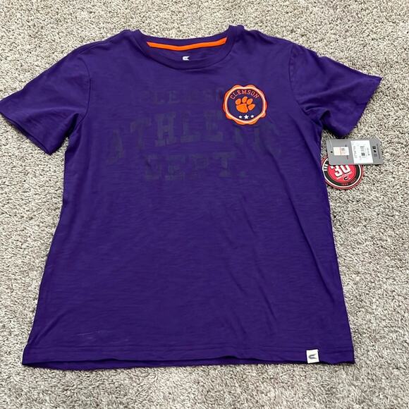 Colosseum Tops - NWT Colosseum Youth CLEMSON YOUTH Large (16-18) Purple T-Shirt Emblem unisex